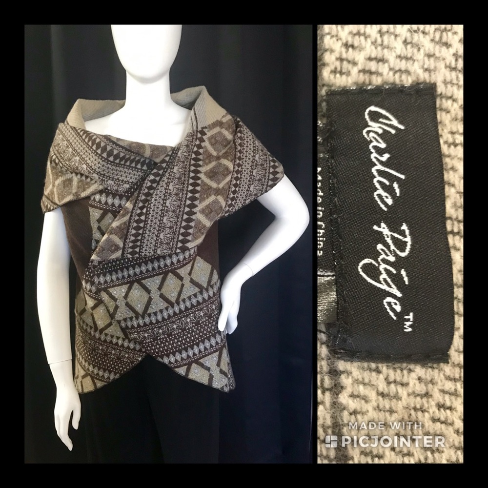 Charlie Paige collared wrap vest